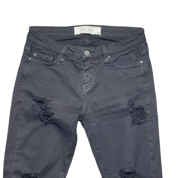 Iro Black Distressed Jarod Denim Skinny Jeans 25 - Picture 2 of 9